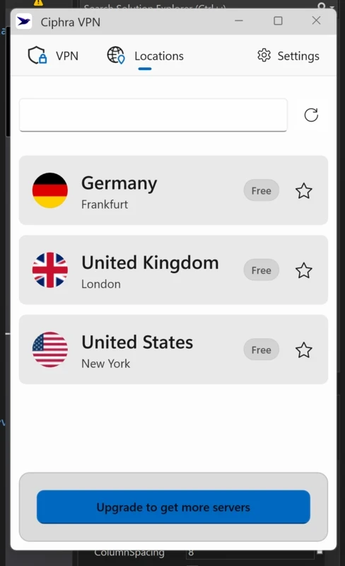 Ciphra VPN — captura de tela 1
