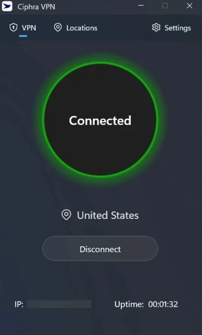 Ciphra VPN — captura de tela 2