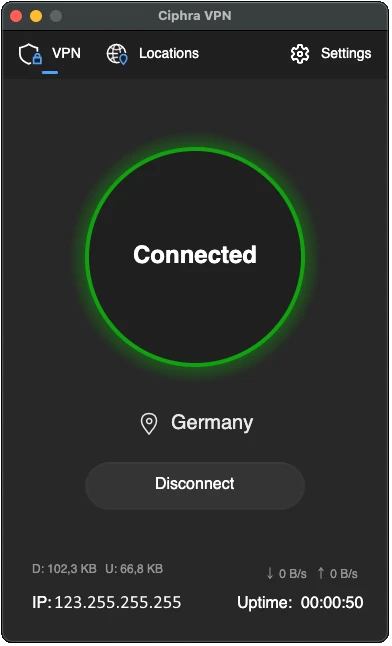 Ciphra VPN — captura de tela 3